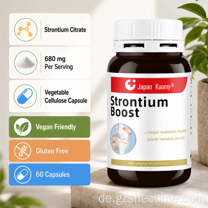 Shecome Strontium Boost Capsule Knochendichte-Mineralunterstützung